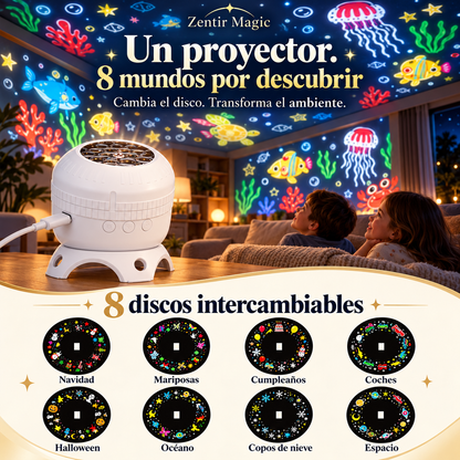 Zentir Magic Proyector 8 mundos de luz