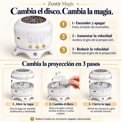 Zentir Magic Proyector 8 mundos de luz